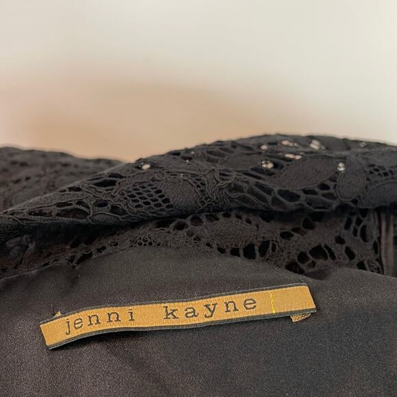 Jenni Kayne Long Sleeve Lace Black Dress - Picture 3 of 11